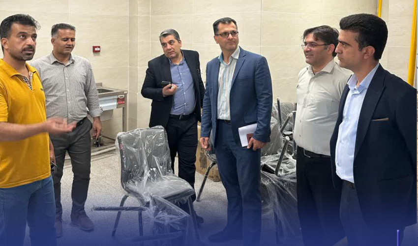 بازدید هیات رئیسه دانشگاه فسا از روند خدمات‌رسانی سلف سرویس و پیشرفت ساخت خوابگاه دانشجویی